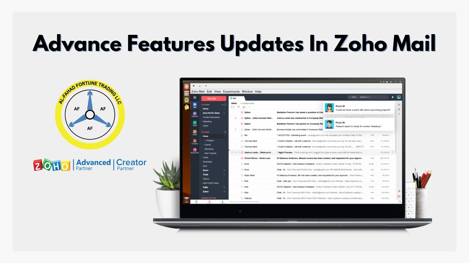 Advance Features Updates In Zoho Mail