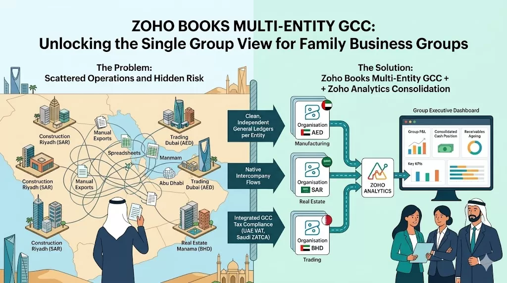 zoho books for family business